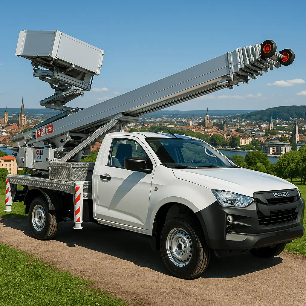 Grosser Piaggio Möbellift von der Seite